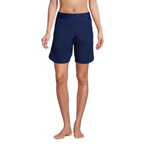 NWOT Land's End 9" Quick Dry Modest Swim Shorts, Deep Sea Navy, Size 12